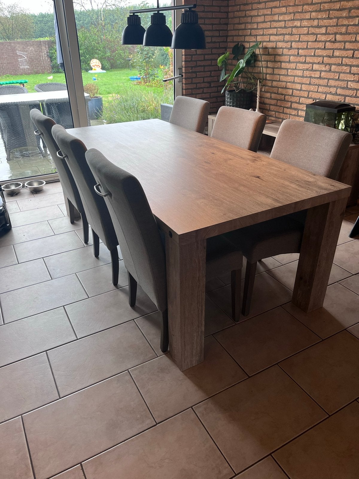 Moderne woonkamerset: eettafel/6 stoelen/dressoir/tv meubel, Huis en Inrichting, Ophalen, Gebruikt, 50 tot 100 cm, Vijf personen of meer