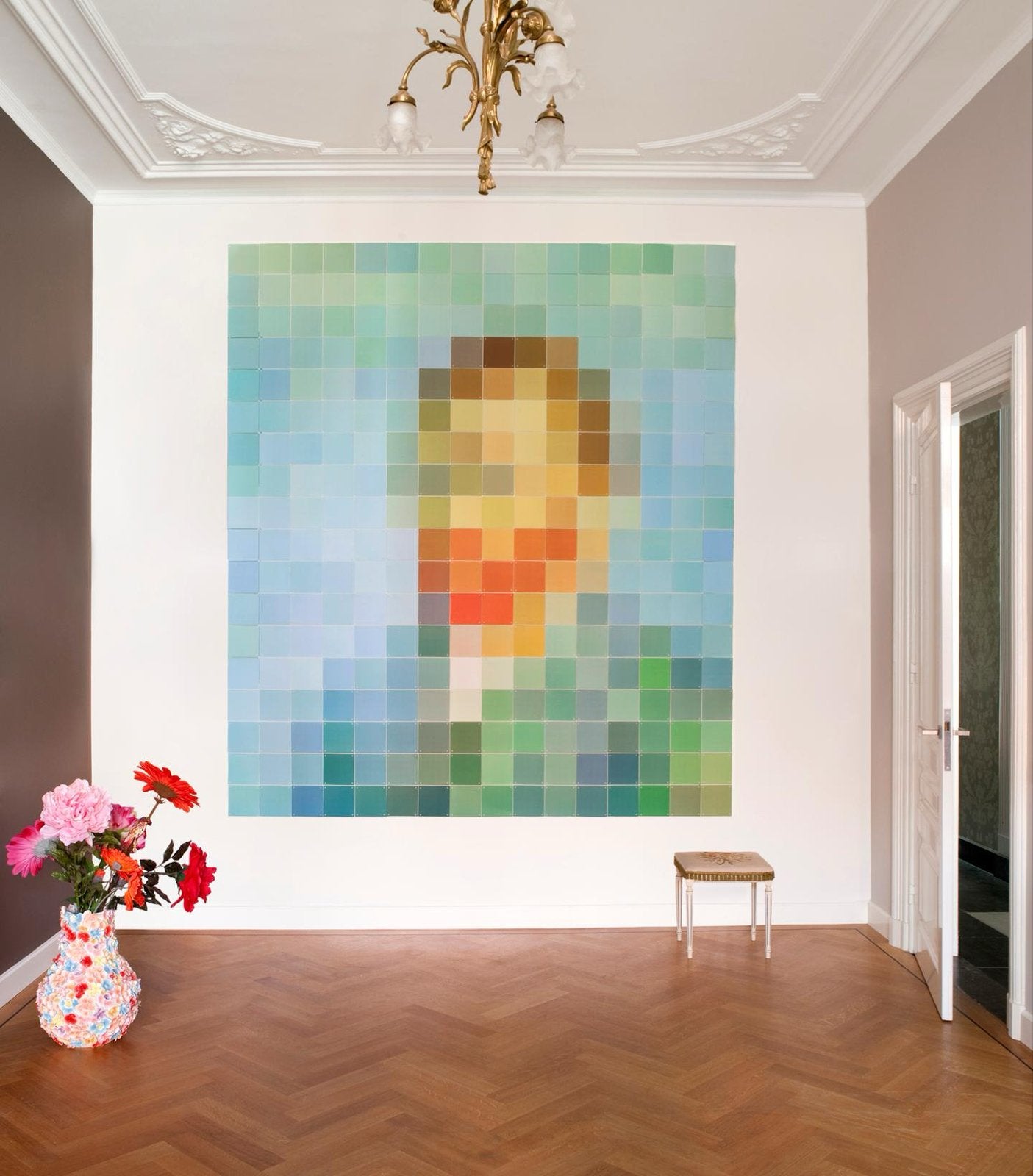 Ixxi van Gogh pixel art 224 x 252cm, Ophalen, 125 cm of meer, 75 – 100, Print