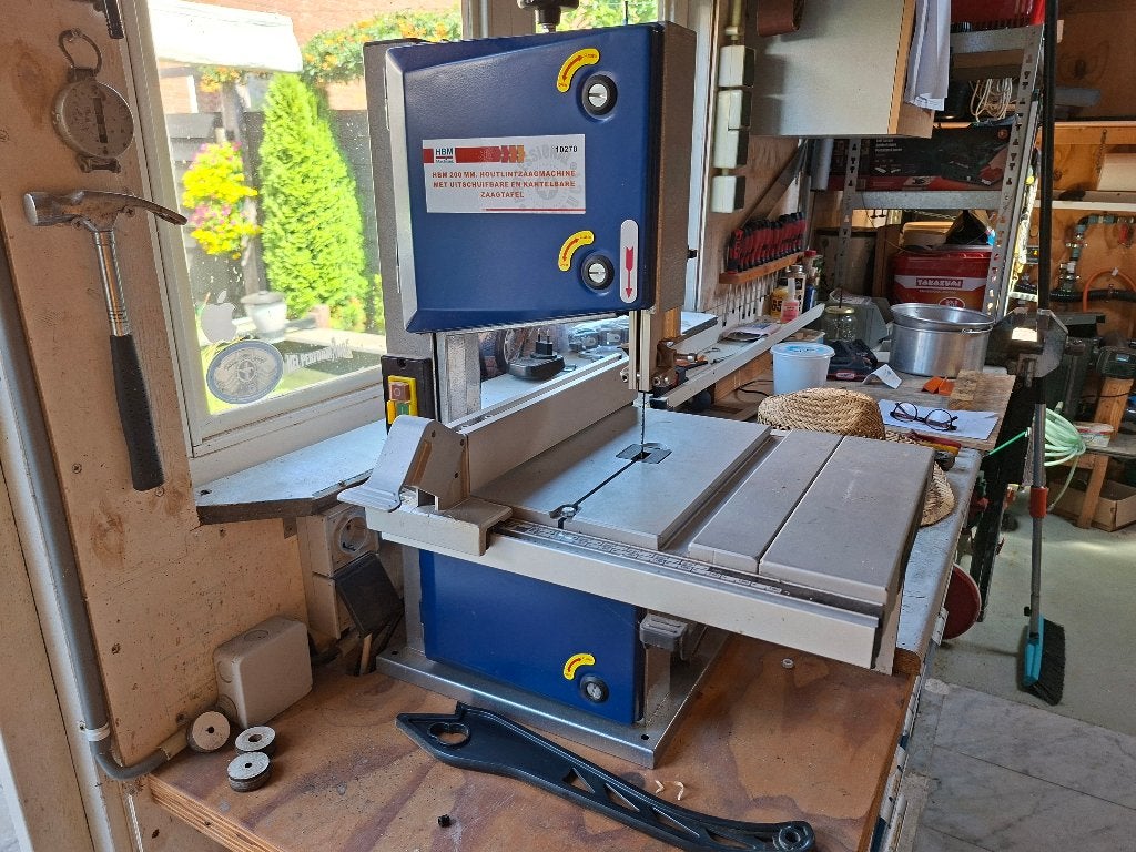Houtlintzaag (HBM 200 MM), Doe-het-zelf en Verbouw, Ophalen, 70 mm of meer, Zo goed als nieuw, Minder dan 600 watt