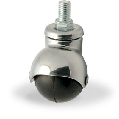 Set 4 x zwenkwiel rubber zwart kogel 40 mm - nieuw, Ophalen of Verzenden, Nieuw