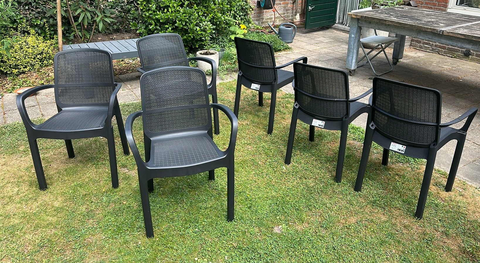 6 stapelbare tuinstoelen van Leen Bakker, type Sirolo, Ophalen, Nieuw, Kunststof