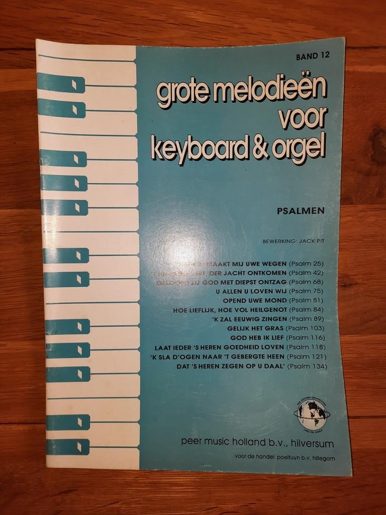 Grote melodieën voor keyboard & orgel band 12-psalmen, Muziek en Instrumenten, Bladmuziek, Ophalen of Verzenden, Zo goed als nieuw
