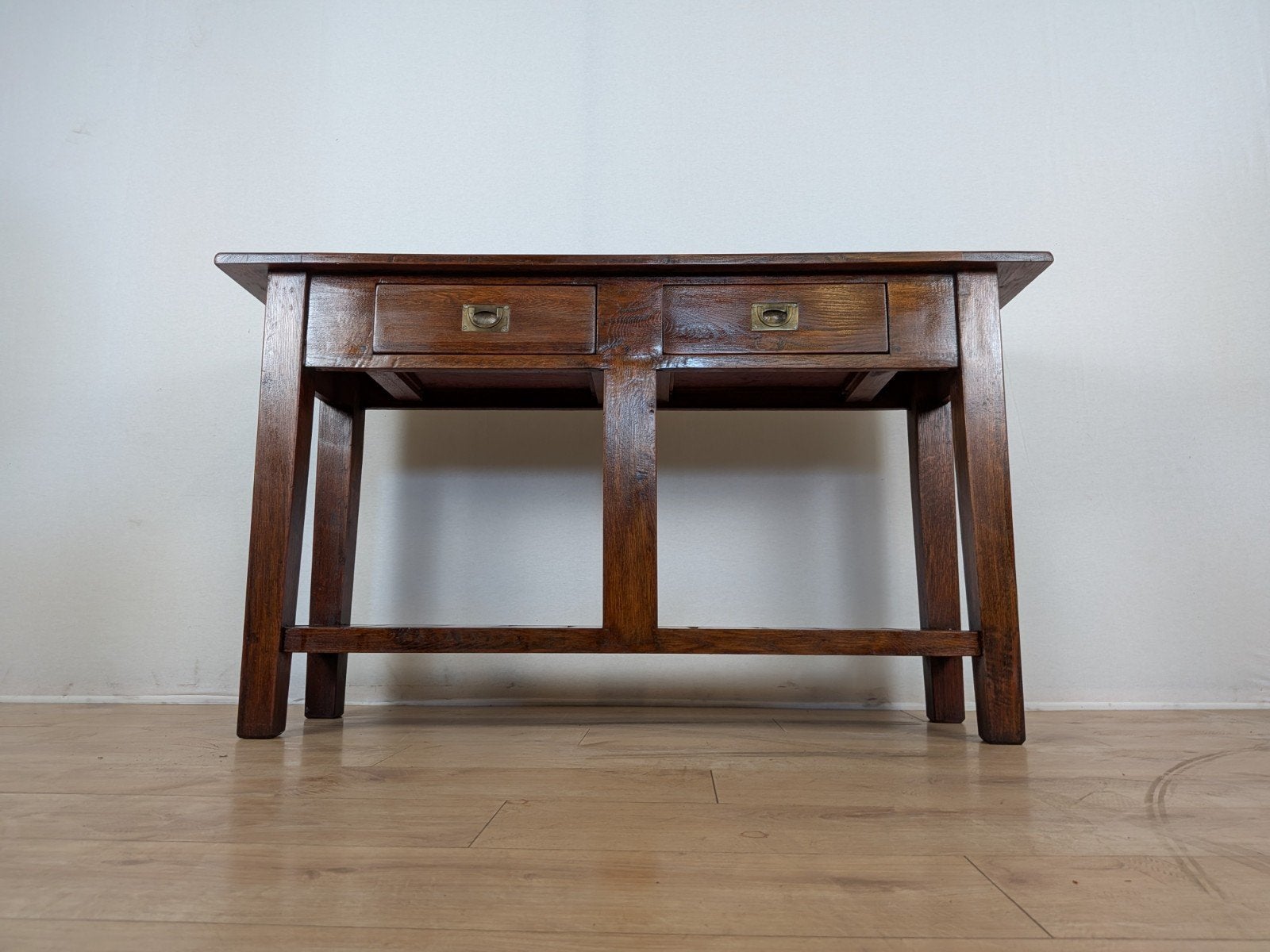 Antieke eikenhouten sidetable met lades en legplank, Ophalen, Nvt, Nvt, Nvt