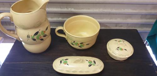 lampetstel vintage  driedelig, Ophalen of Verzenden