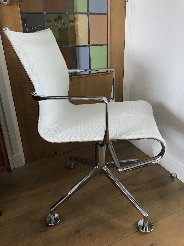 12 IZGS Alias Meetingframe 437 design stoel chroom modern, Huis en Inrichting, Stoelen, Zo goed als nieuw, Eén, Zwart, Ophalen