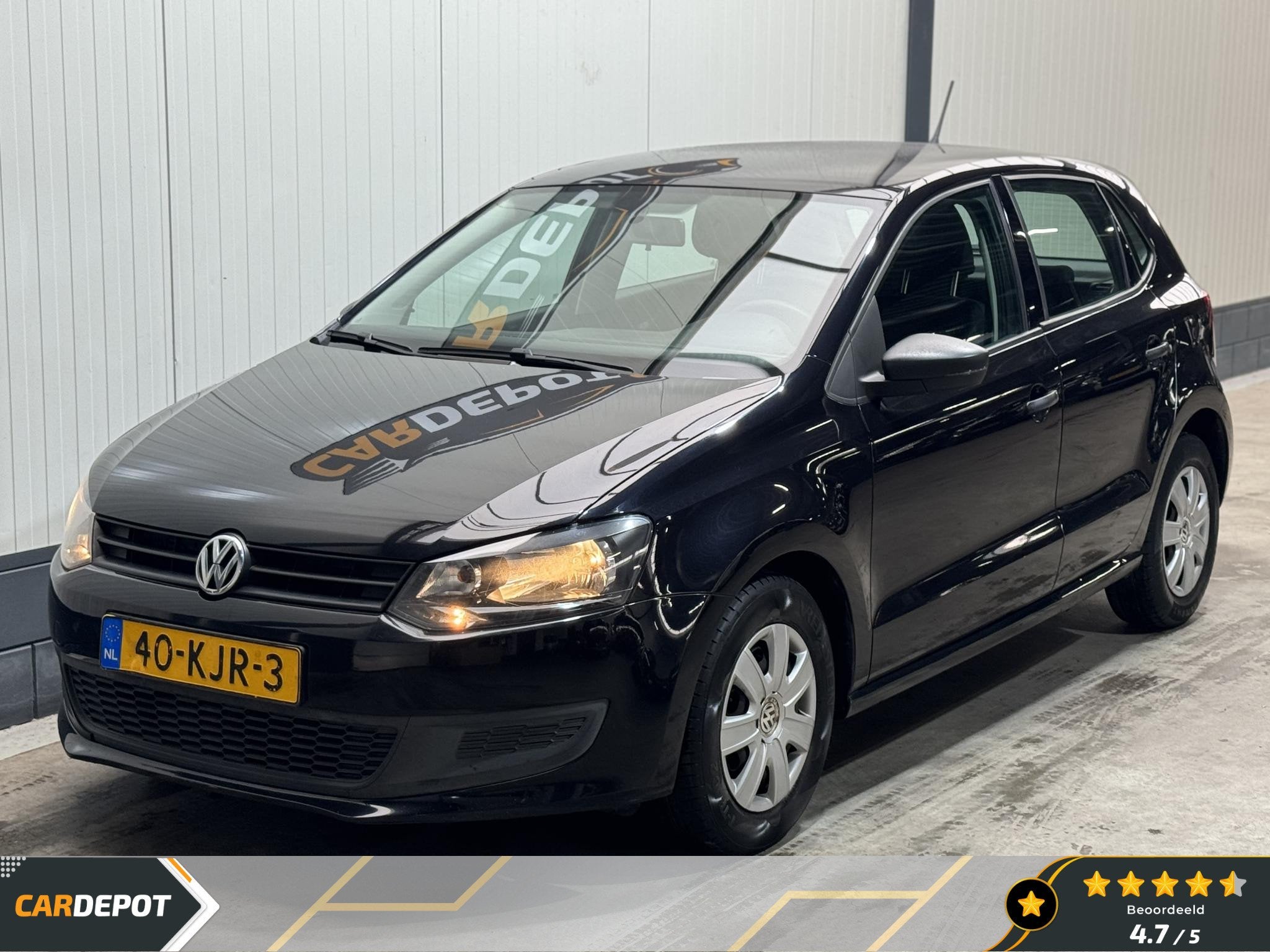 Volkswagen Polo 1.2 Easyline, Auto's, Voorwielaandrijving, Euro 5, Zwart, 60 pk