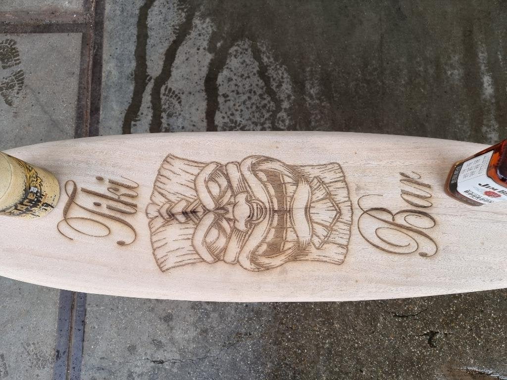 Surfplank Bar Tafel met Gravure - NIEUW Tiki Bar, Ophalen of Verzenden, -, -, -