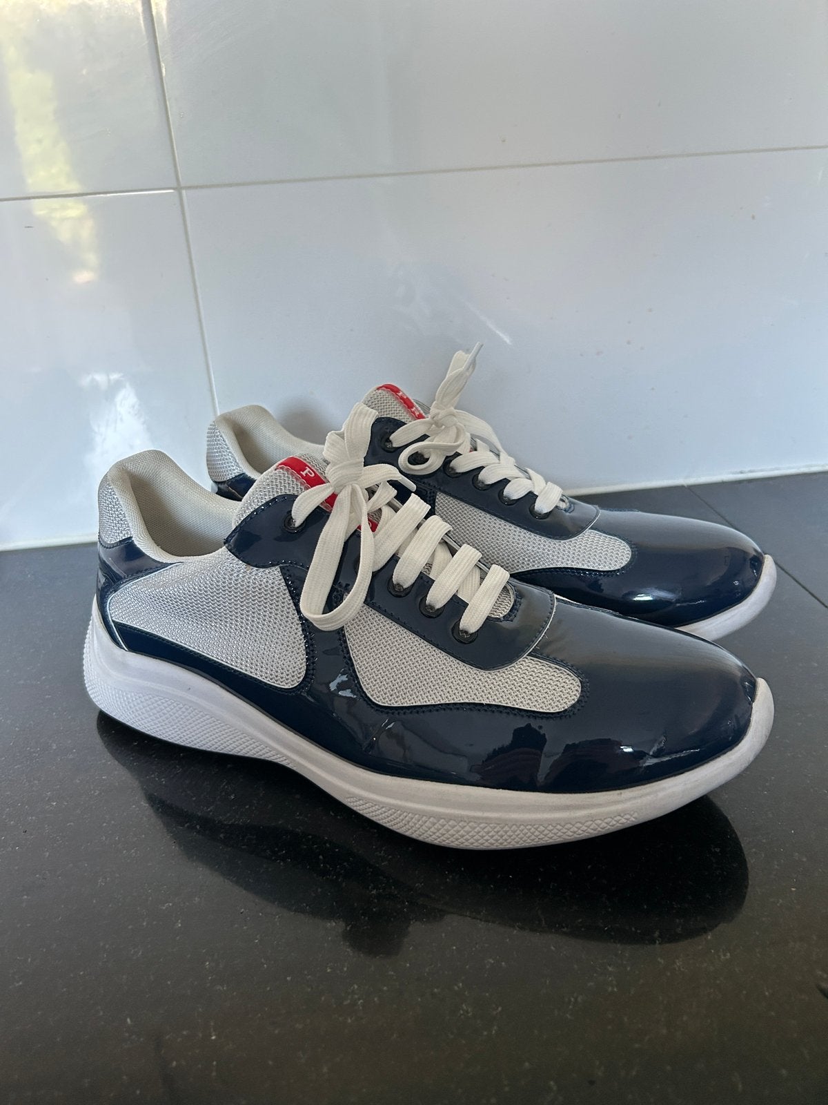 Prada cups sneakers - maat 48, Kleding | Heren, Schoenen, Blauw, Ophalen of Verzenden, Sneakers of Gympen, Zo goed als nieuw