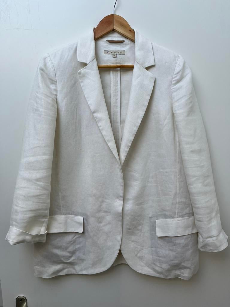 L’autre Chose prachtige blazer off white linnen (it 46), Maat 38/40 (M), Wit, Ophalen of Verzenden, Zo goed als nieuw