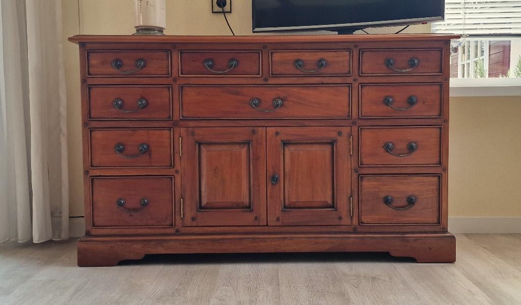 Jan Frantzen massief mahonie ladekast Art Deco Klassiek, Ophalen, Art Deco Klassiek, Gebruikt, 100 tot 150 cm