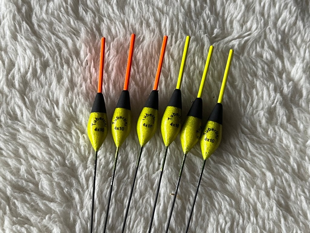 adv 143 / NIEUW set 6 dobbers TUBERTINI, Ophalen of Verzenden, Nieuw, Dobber of Lood