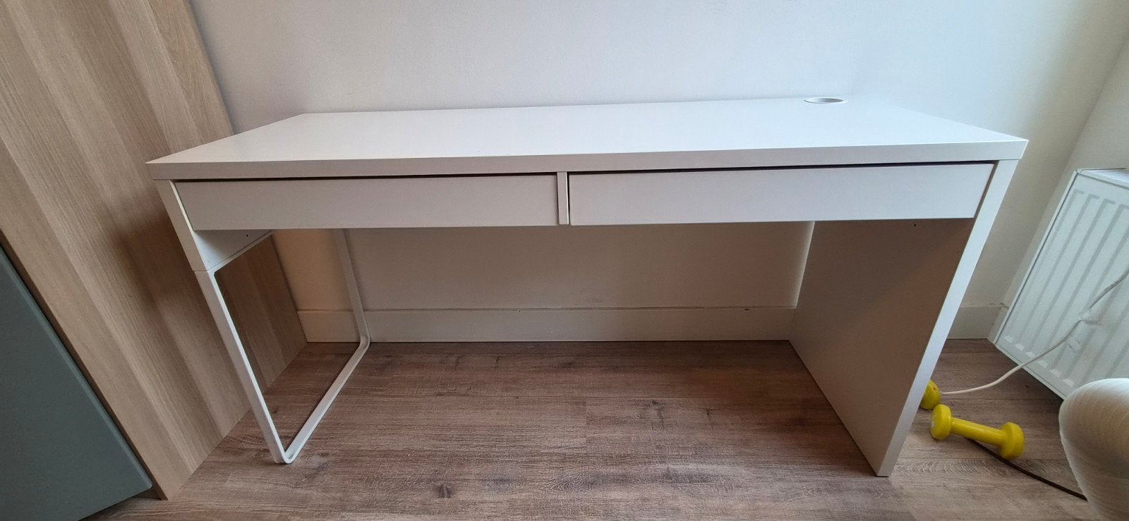 White IKEA office desk, Ophalen, Overige typen, Gebruikt, 50 cm