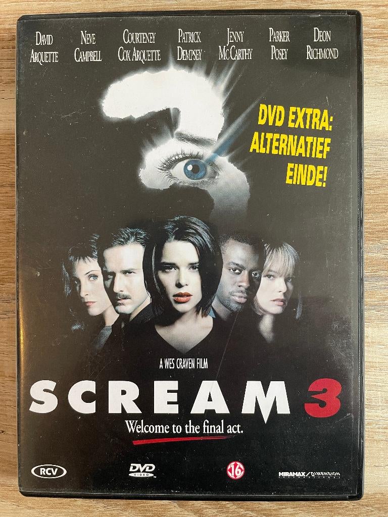 Scream 3 - dvd, Cd's en Dvd's, Dvd's | Horror, Vanaf 16 jaar, Ophalen of Verzenden, Gebruikt, Slasher
