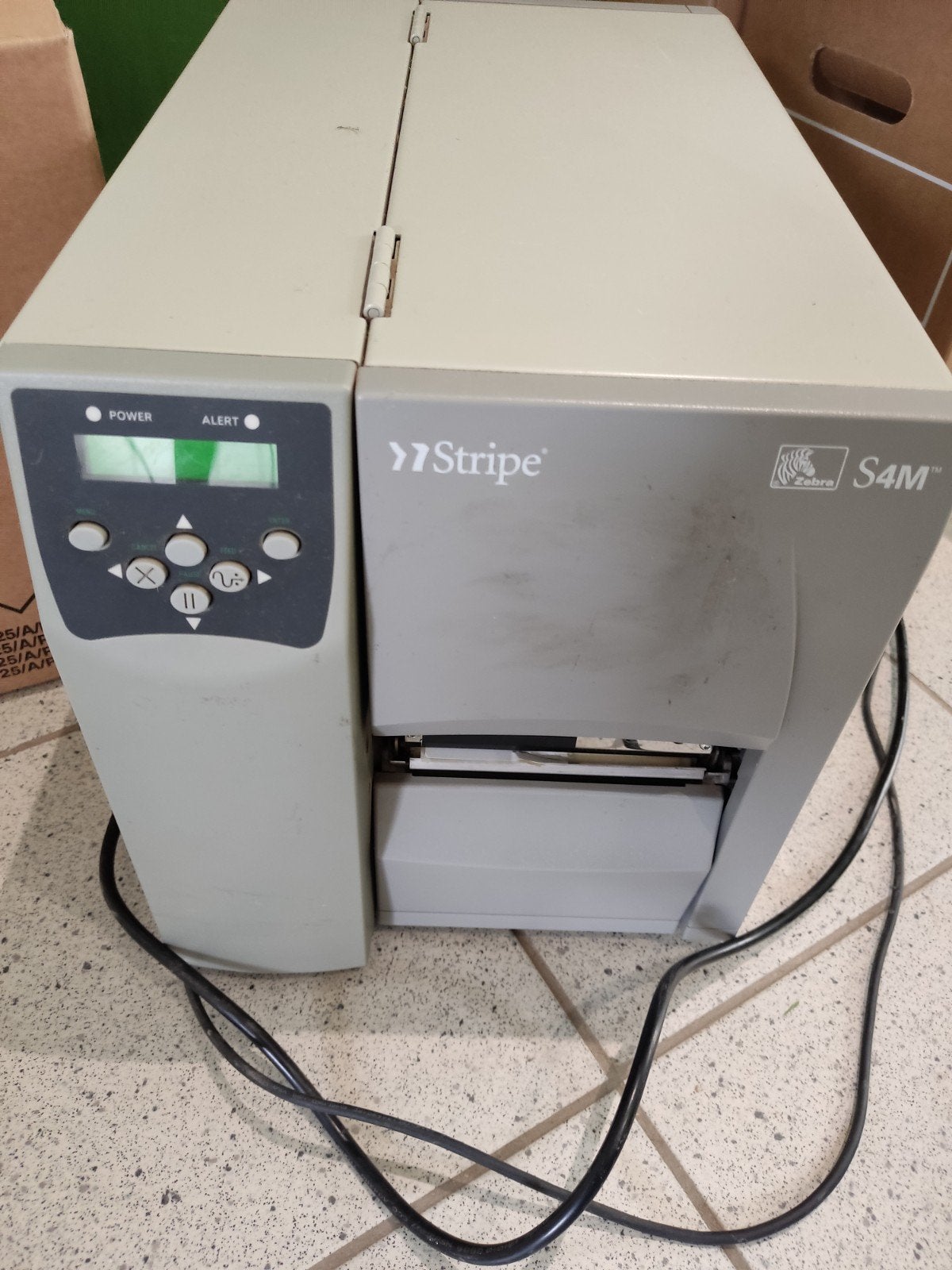 Zebra S4M Labelprinter - Gebruikt, Computers en Software, Ophalen, Zwart-en-wit printen, Gebruikt, Printer