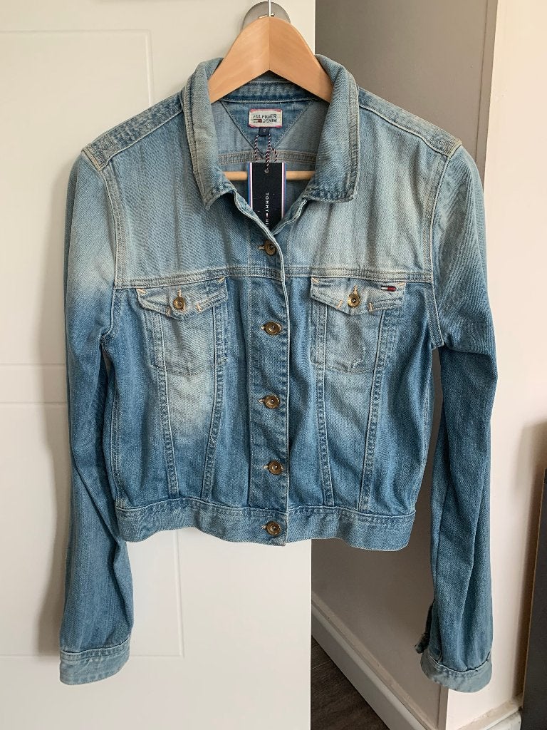 Tommy Hilfiger korte spijkerjas denim jeans jack jas maat S, Blauw, Nieuw, Ophalen of Verzenden, Maat 36 (S)