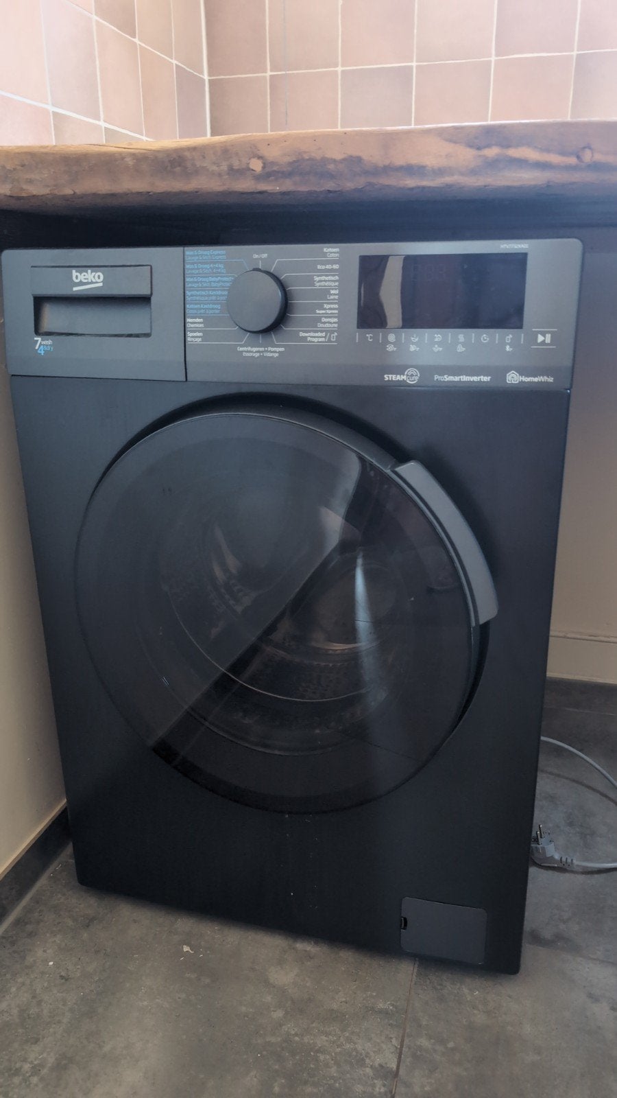 Beko Wasdroogcombinatie 7kg ProSmartInverter Zwart, Witgoed en Apparatuur, Ophalen, Energieklasse A of zuiniger, Zo goed als nieuw