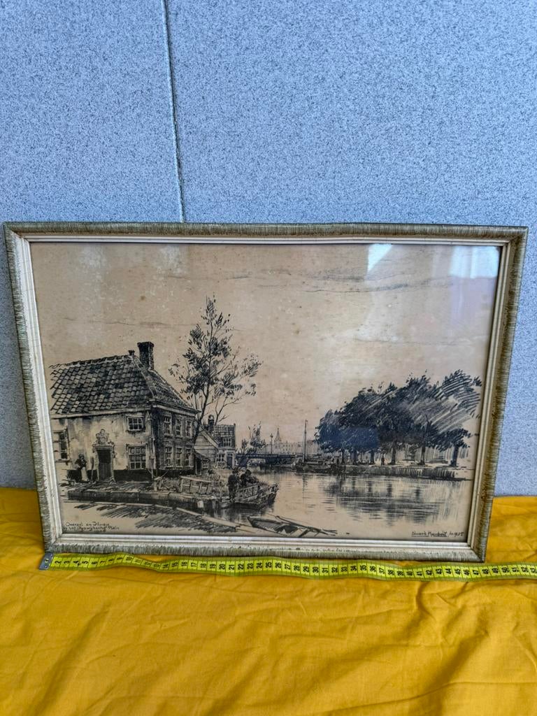 Eduard Houbolt lithograph from 1885 to 1954, Antiek en Kunst, Ophalen of Verzenden