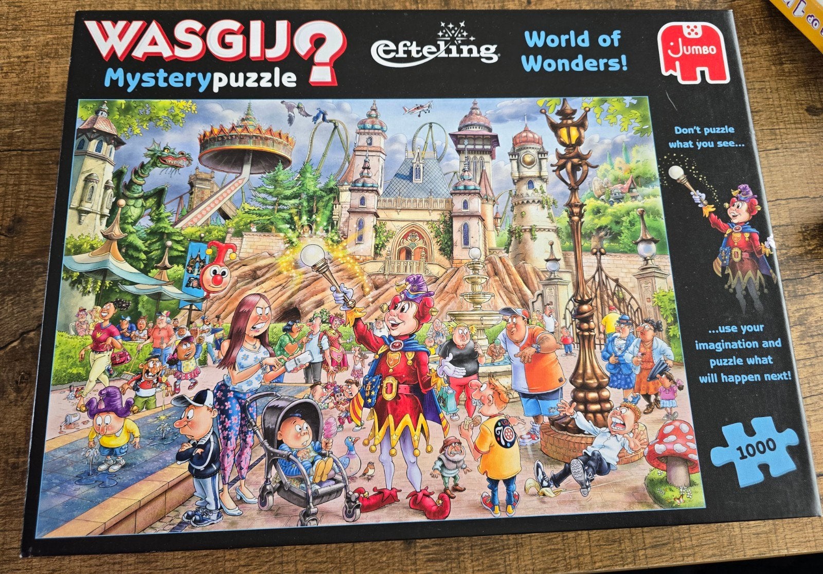 Wasgij Efteling Mystery Puzzel 1000 stuk, Ophalen of Verzenden, 500 t/m 1500 stukjes, Zo goed als nieuw