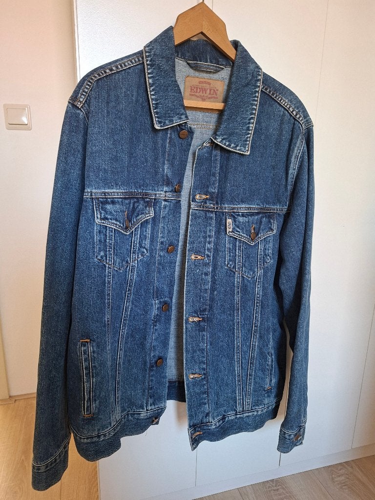 Spijkerjack, Ophalen of Verzenden, Zo goed als nieuw, Maat 56/58 (XL), Blauw