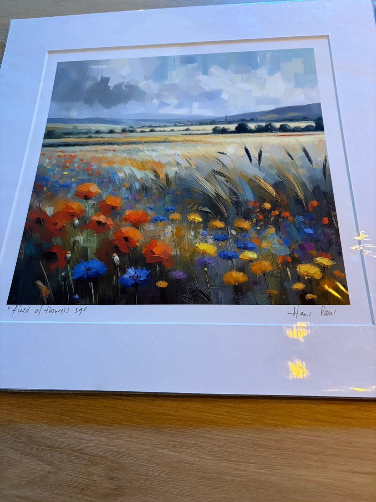 Kunst schilderij print van Hans Paus 3 stuks 40x40, Antiek en Kunst, Ophalen of Verzenden, Gesigneerd, Giclée, Landschap