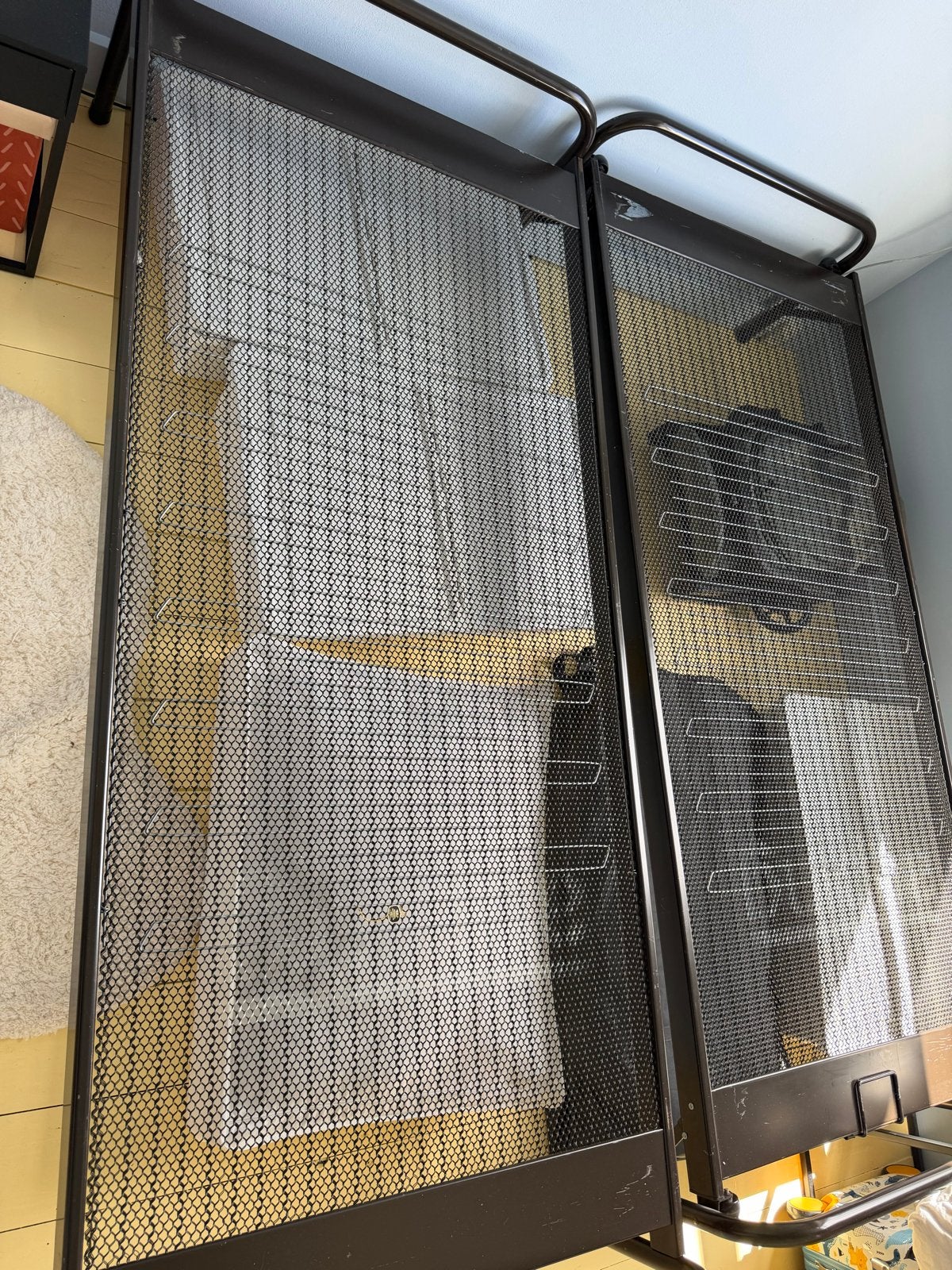 Auping onderschuifbed stalen frames 190x90, Ophalen, Gebruikt, 90 cm, Eenpersoons