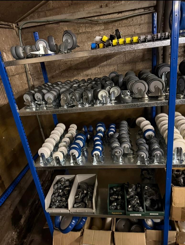 partij zwenkwielen 50–200mm + heavy duty PU + JUNG mover, Ophalen of Verzenden, Nieuw