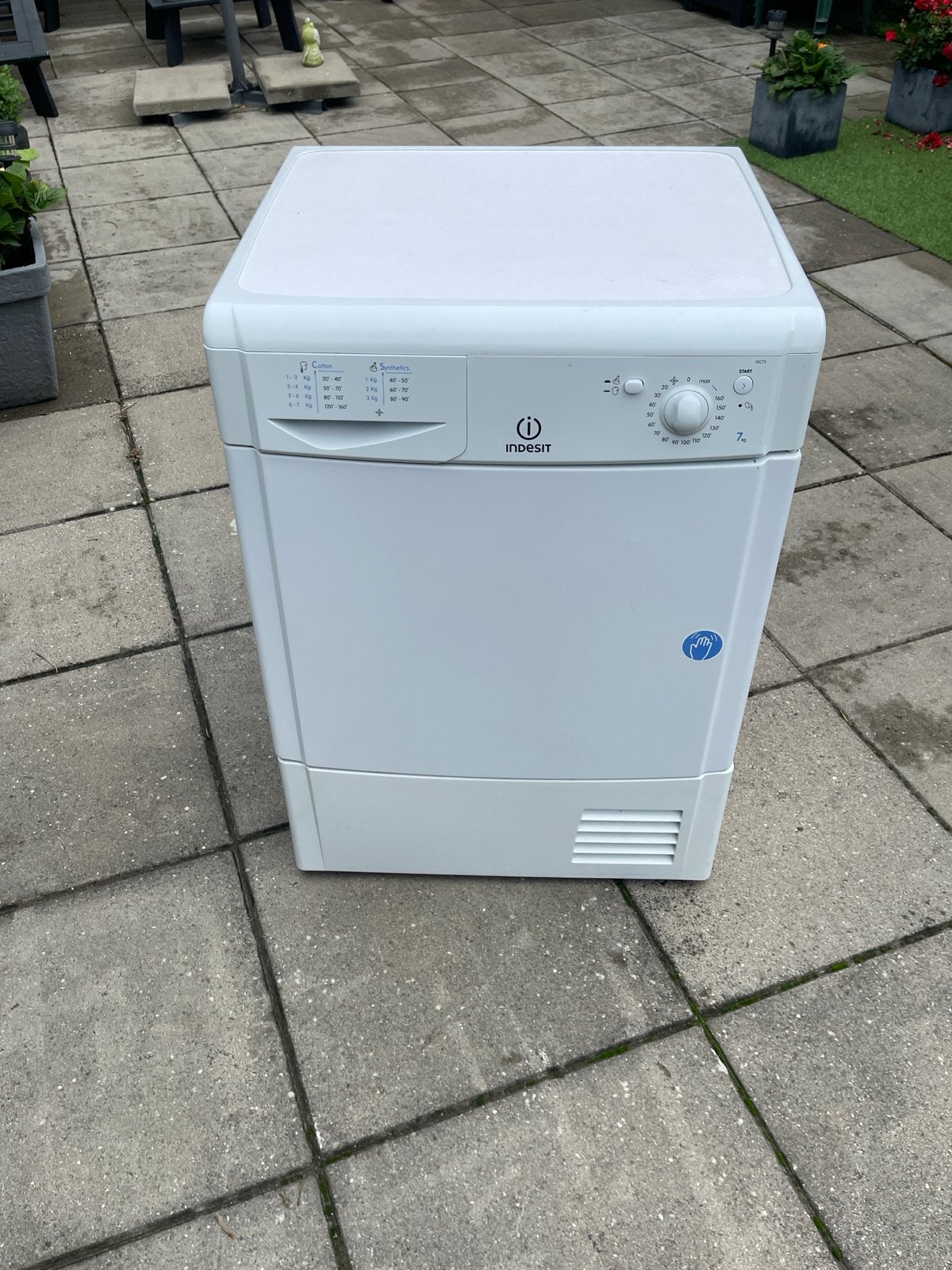 Indesit IDC75 Condensdroger 7kg, Witgoed en Apparatuur, Wasdrogers, Ophalen, 6 tot 8 kg, Gebruikt, Voorlader