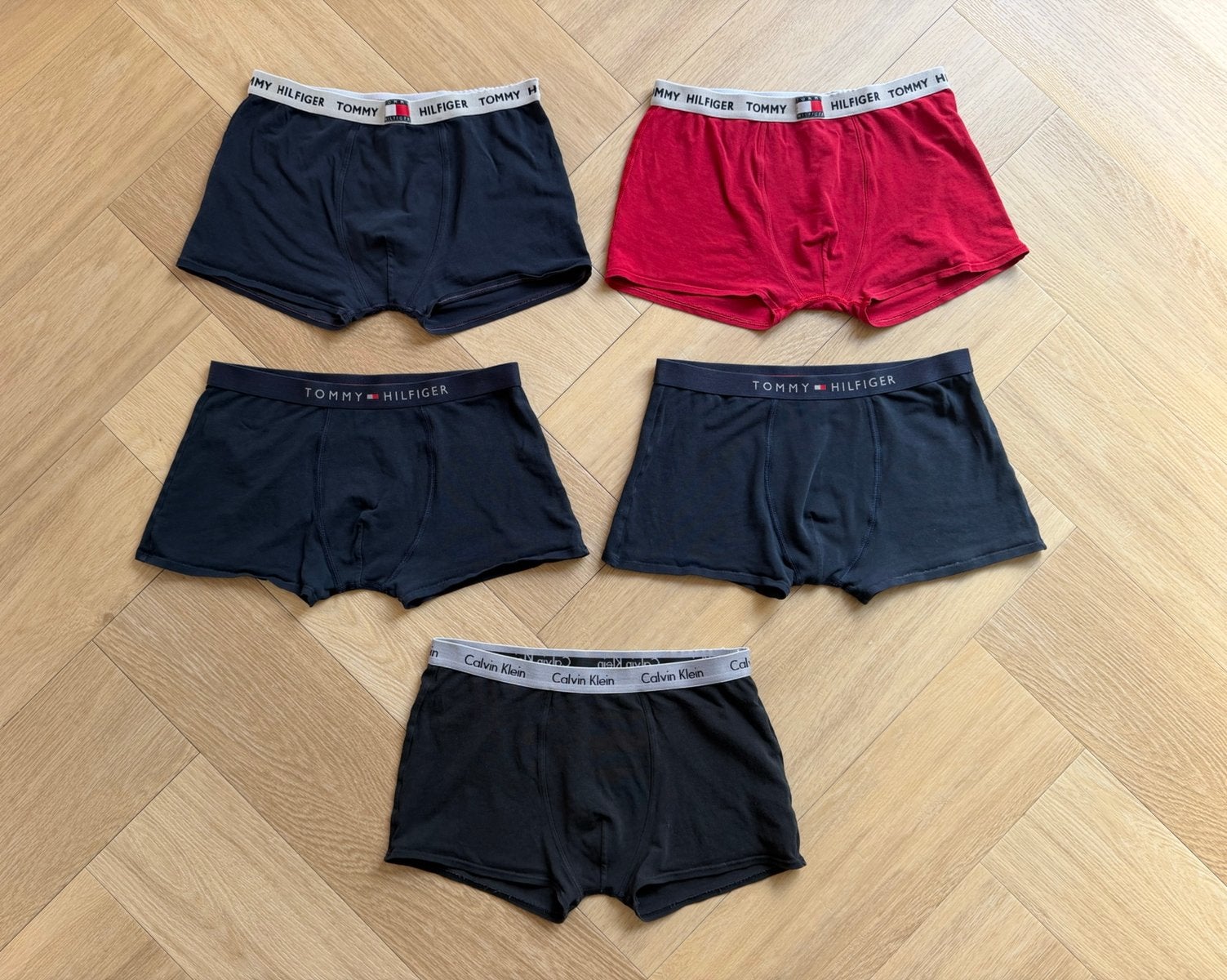 Boxershort, 4x Tommy Hilfiger, 1x Calvin Klein, maat 164, Nacht- of Onderkleding, Gebruikt, Ophalen of Verzenden, Tommy Hilfiger