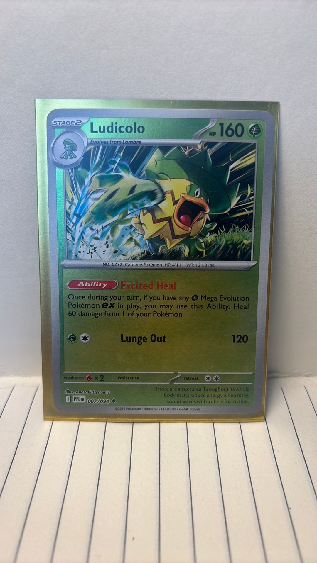 Ludicolo 007/094  reverse holo phantasmal flames, Ophalen of Verzenden, Nieuw