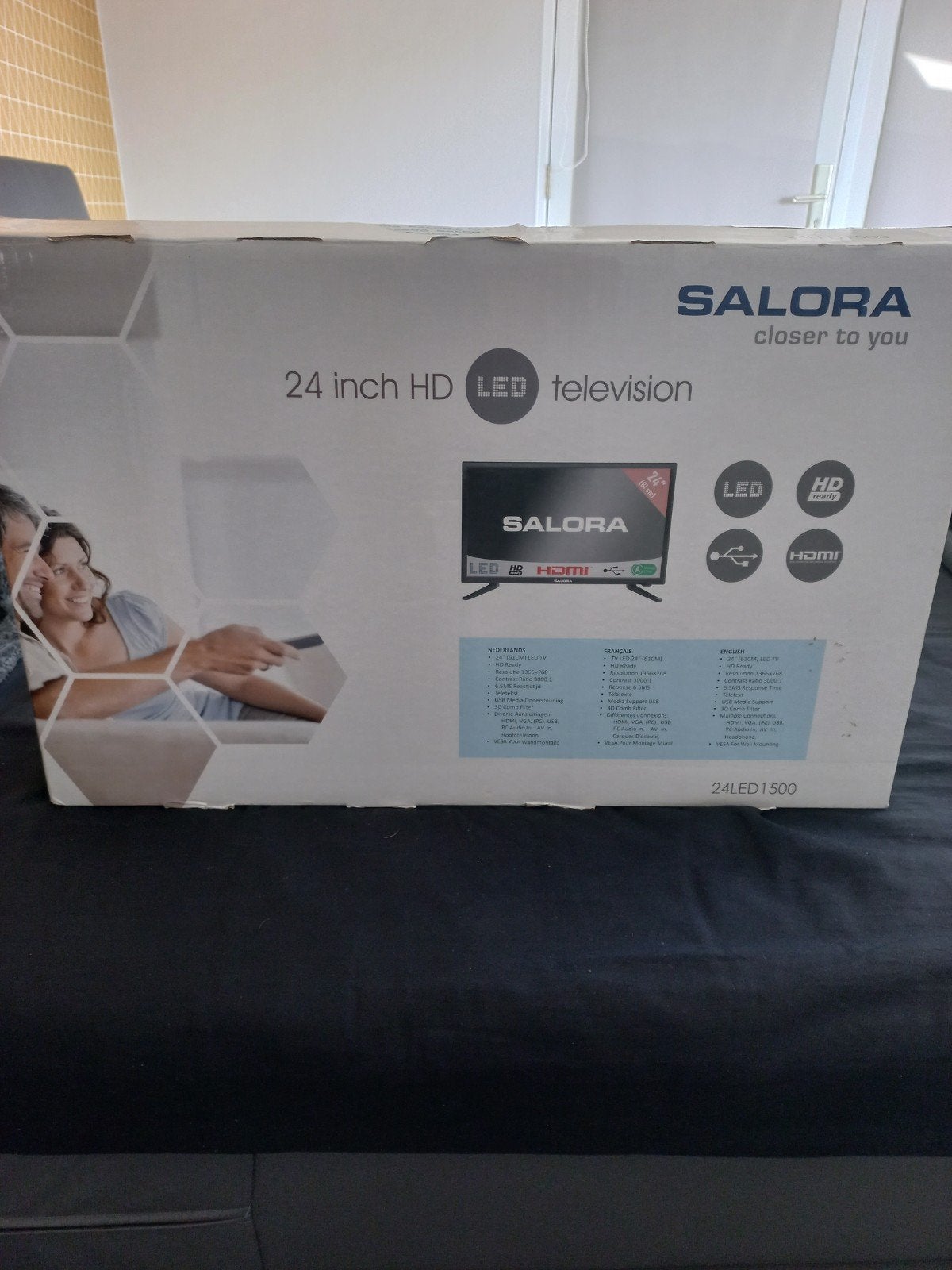 Salora 24 inch HD LED televisie, LED, 50 Hz, HD Ready (720p), Nieuw