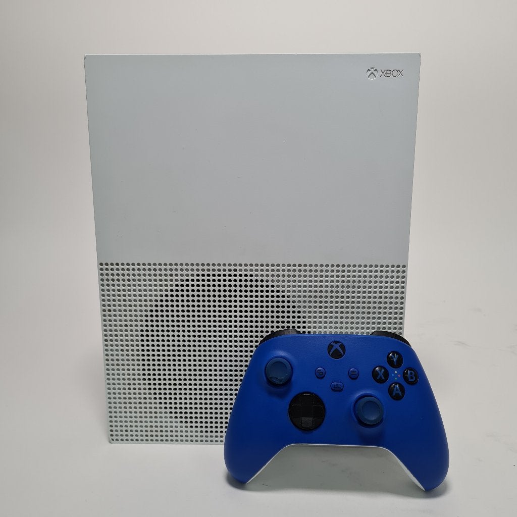 Xbox One S 500GB met Blauwe Controller, Gebruikt, Overige genres, 1 speler, Ophalen of Verzenden