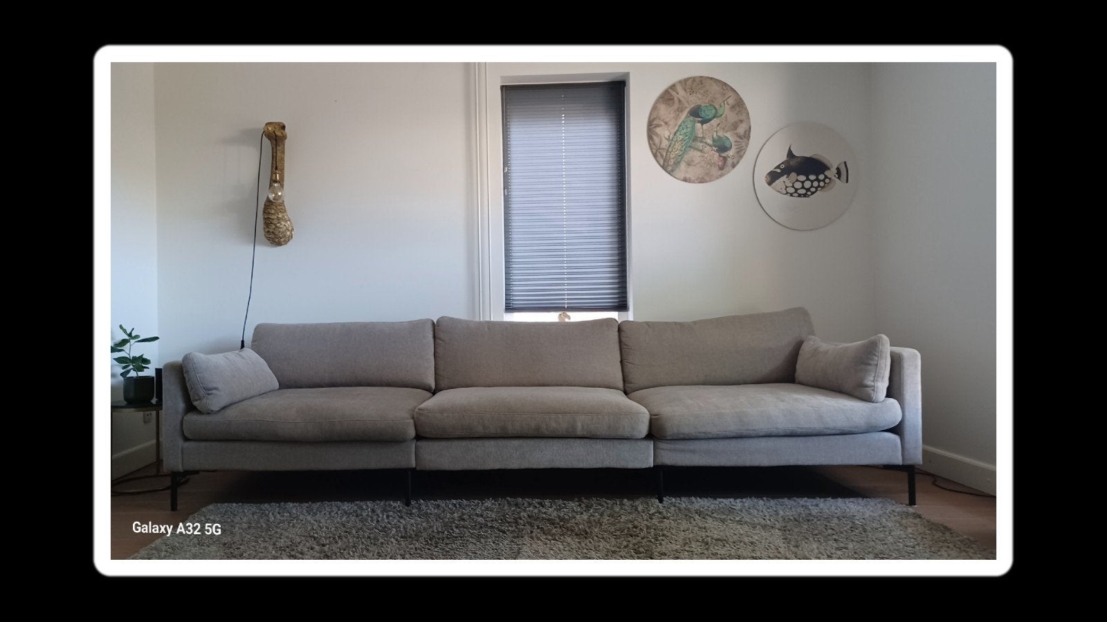 4,5 zits  bank + hocker Zuiver Summer Sofa kleur latte, Ophalen, Gebruikt, Design, landelijk, industrieel, chic, classic
