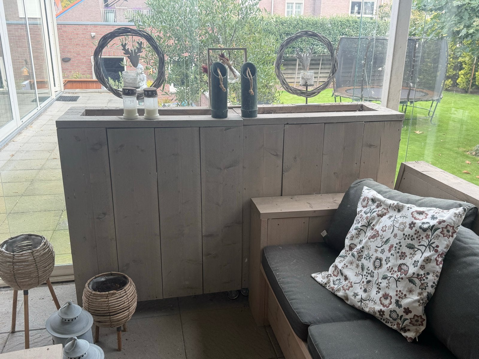 Foto 4 van Complete Steigerhouten Loungeset met Kussens
