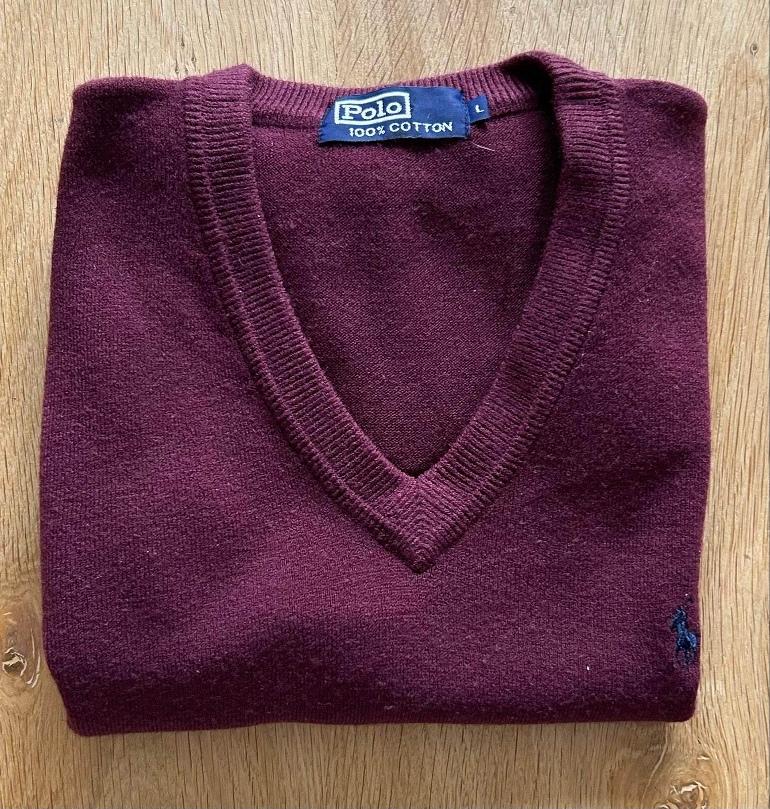 Polo Heren Spencer Wijnrood S/M - 100% Katoen, Ophalen of Verzenden, Zo goed als nieuw, Overige maten, Rood
