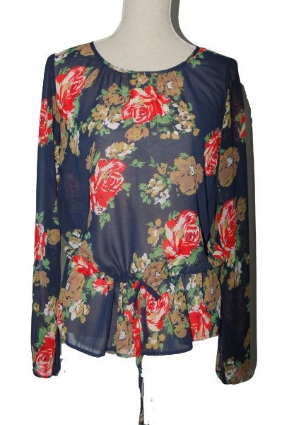 Vila chiffon blouse, blouson top, roses, Mt. S, Overige kleuren, Verzenden, Vila, Zo goed als nieuw