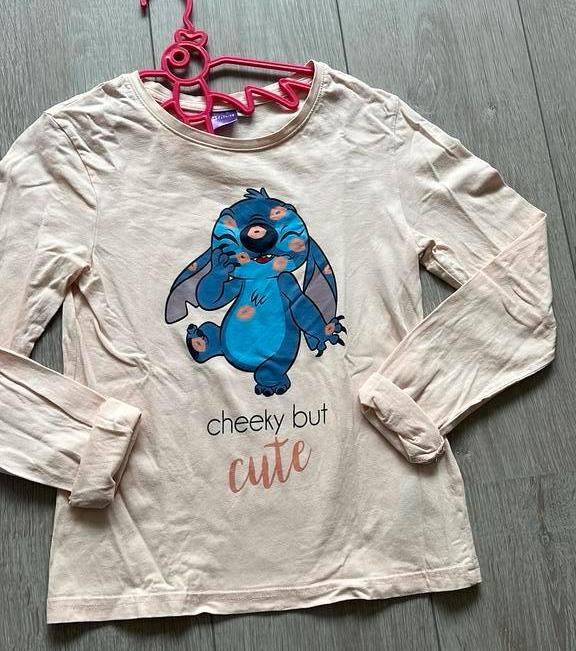 Leuk shirt disney stitch 134/140, Ophalen of Verzenden, Zo goed als nieuw, Meisje, Shirt of Longsleeve