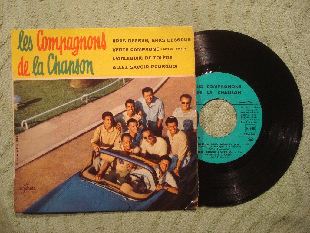 Les Compagnons de la Chanson 7" EP: Bras dessus bras dessous, Gebruikt, 7 inch, Ophalen of Verzenden, EP