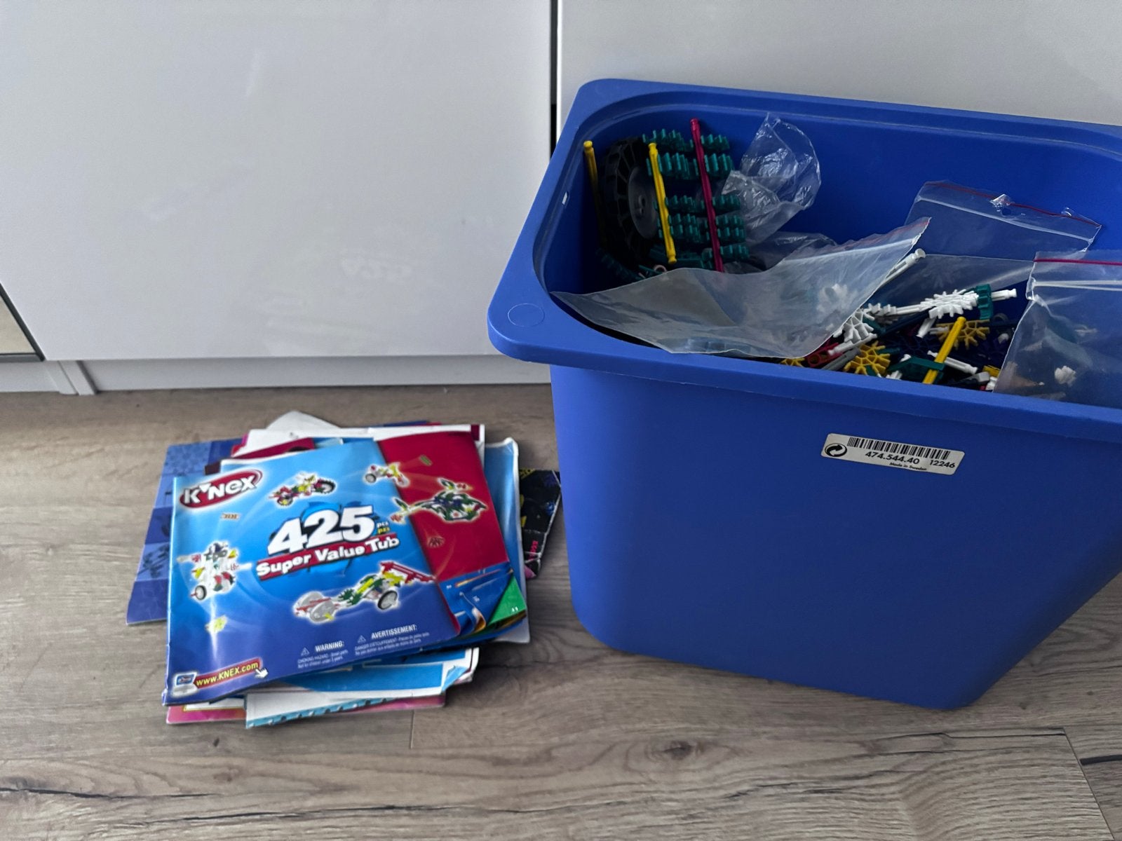 Grote bak K'nex met diverse instructieboekjes, Ophalen of Verzenden, Gebruikt, K'nex