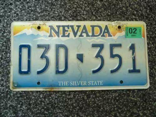 Kentekenplaat licenseplate Nevada relief 1 USA, Verzenden, Gebruikt, Auto's
