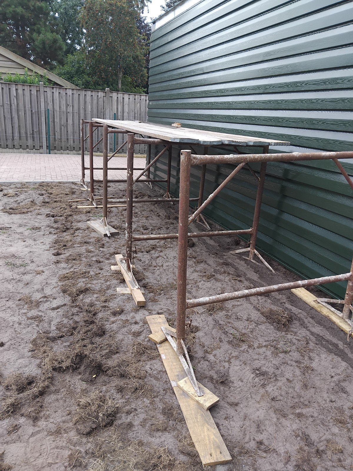 5 metselschragen, Doe-het-zelf en Verbouw, Steigers, Ophalen, Gebruikt, Gevelsteiger, Minder dan 2 meter