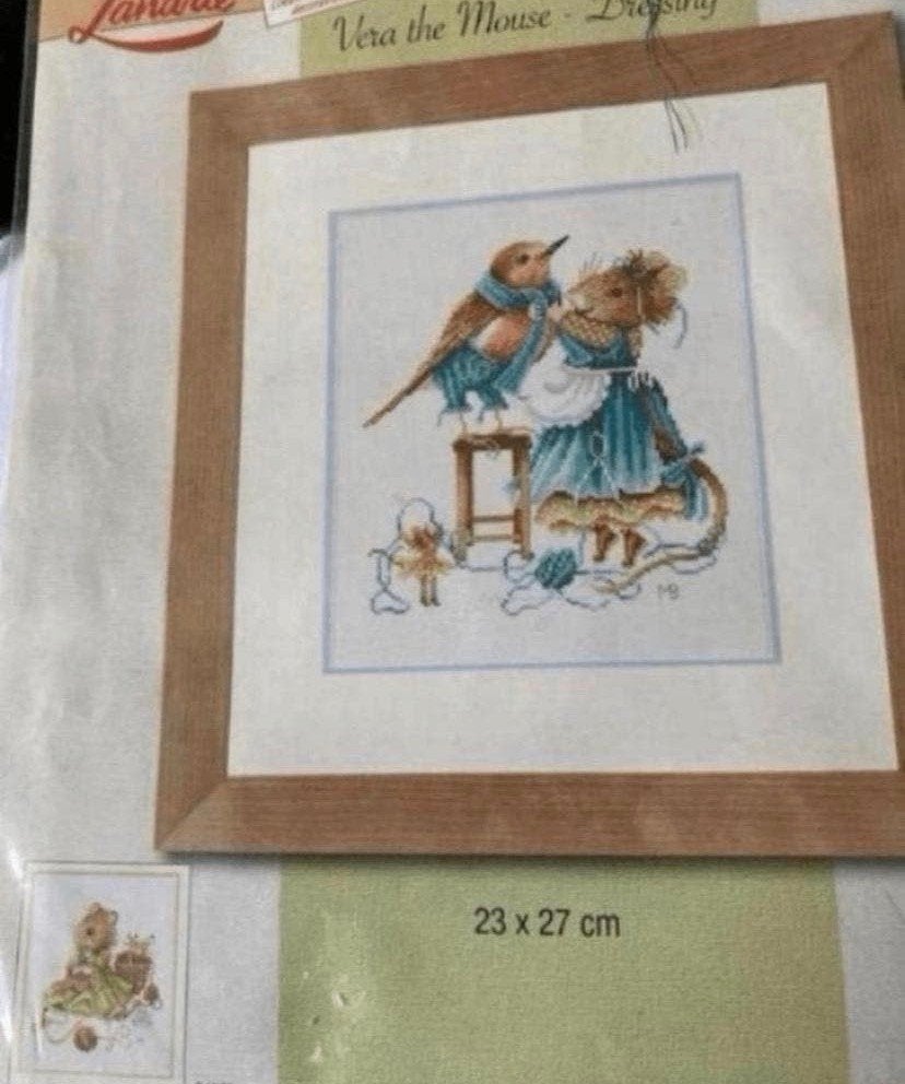 BORDUURPAKKET LANARTE M. BASTIN VERA DE MUIS DRESSING, Verzenden, Nieuw, Handborduren, Borduurpakket