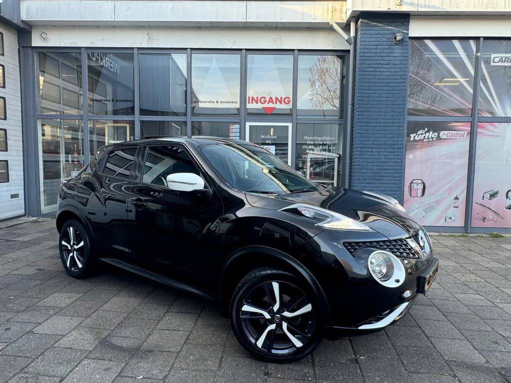 Nissan Juke 1.2 DIG-T S/S Tekna | Clima | Pano | Leer | Came, Auto's, Nissan, Voorwielaandrijving, 116 pk, Zwart, Bedrijf