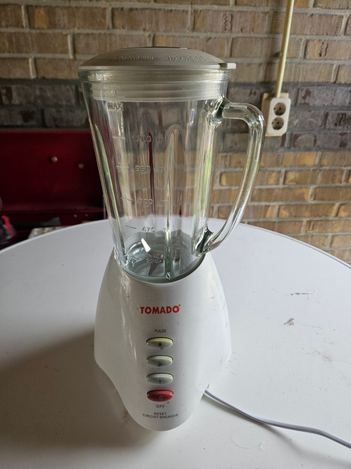 Tomado blender glazen beker, Ophalen of Verzenden, Zo goed als nieuw, Blender