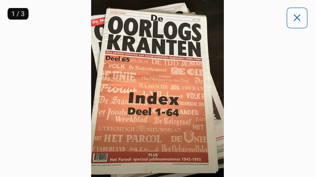 Oorlogskranten, Ophalen, Tweede Wereldoorlog, Zo goed als nieuw