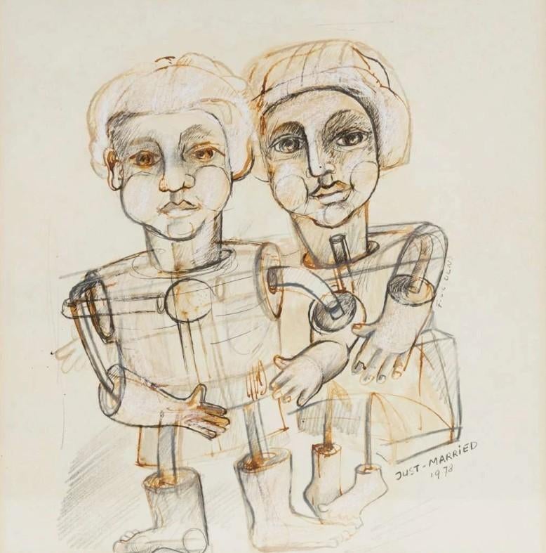 Frits van Eeden just married 1978 29x 27,5 cm, Ophalen of Verzenden