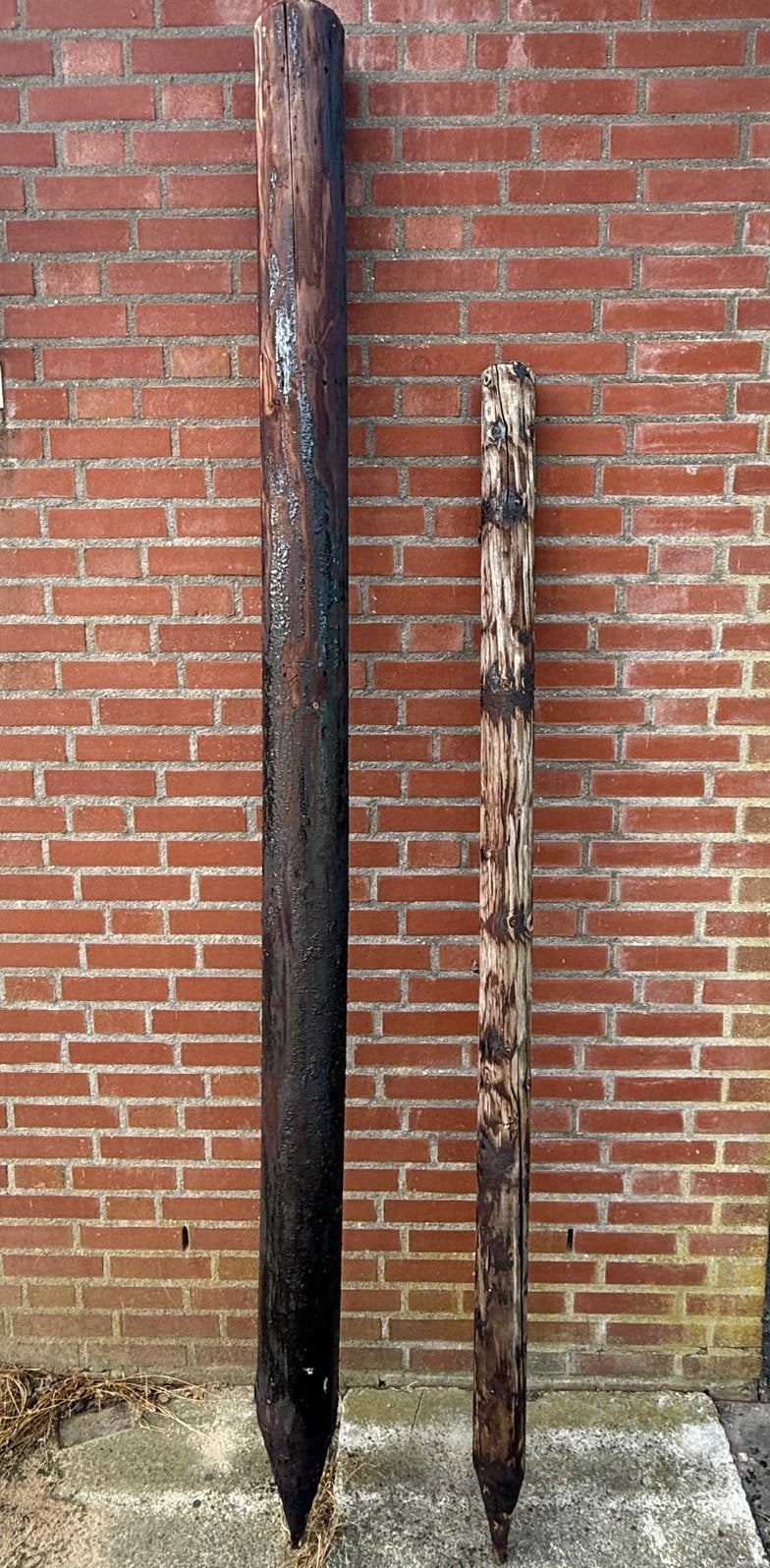 Weidepalen afrasterpalen gecreosoteerd 250x14 -2.00x9, Weidegang