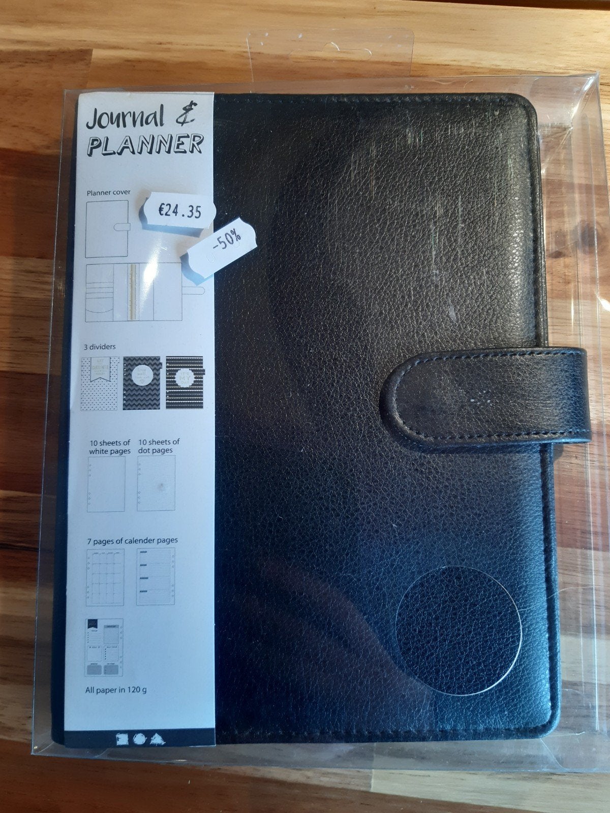 Zwarte ringband bullet journal, 19x23 cm, Ophalen of Verzenden, Nieuw, Album of Boek, Overige merken