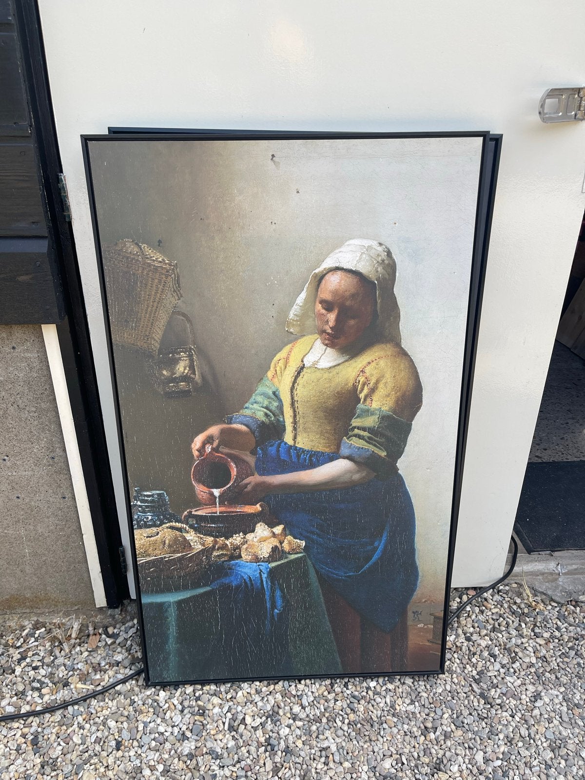 Set van 2 ingelijste kunstprints: Melkmeisje & Meisje met de, Ophalen, Portret of Personen, Klassiek, Print