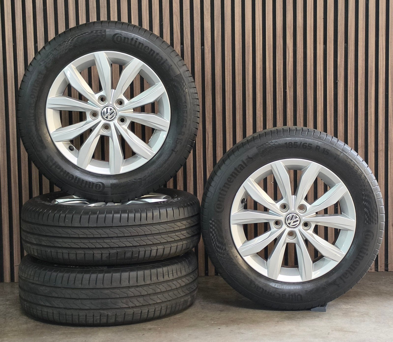 Nette 15" Orig Volkswagen Polo Salou Velgen+Banden 5x100, Auto-onderdelen, Banden en Velgen, Gebruikt, 15 inch, Banden en Velgen