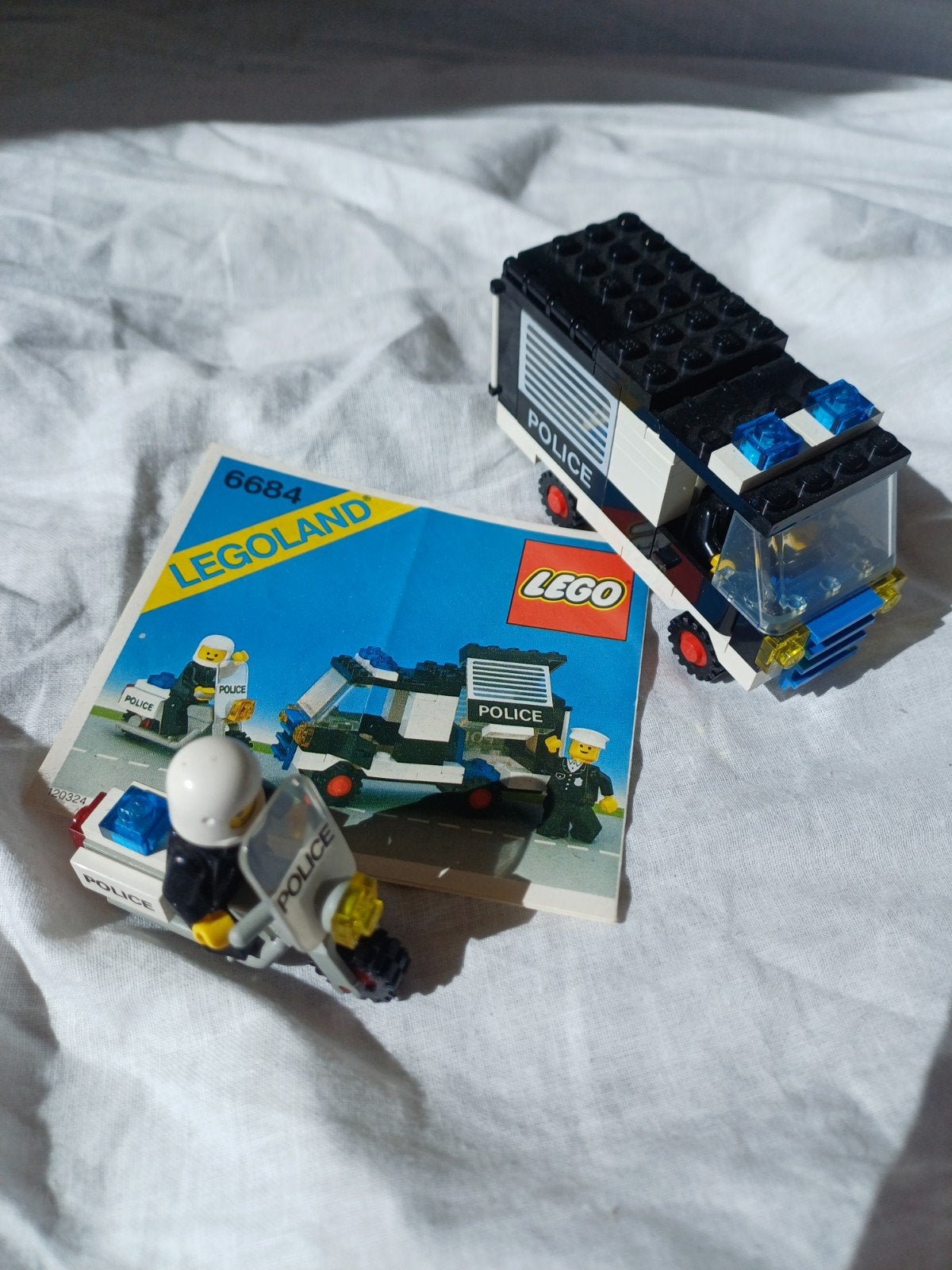 Lego Legoland 6684 Politiebusje met motor en instructies, Kinderen en Baby's, Speelgoed | Duplo en Lego, Gebruikt, Lego, Compleet